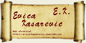 Evica Kašarević vizit kartica